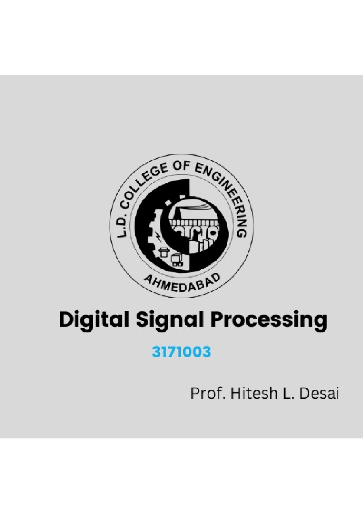 Assi Ch 1 DTSS AP - Assignment - OF DELIVER AHMEDABAD Digital signal ...