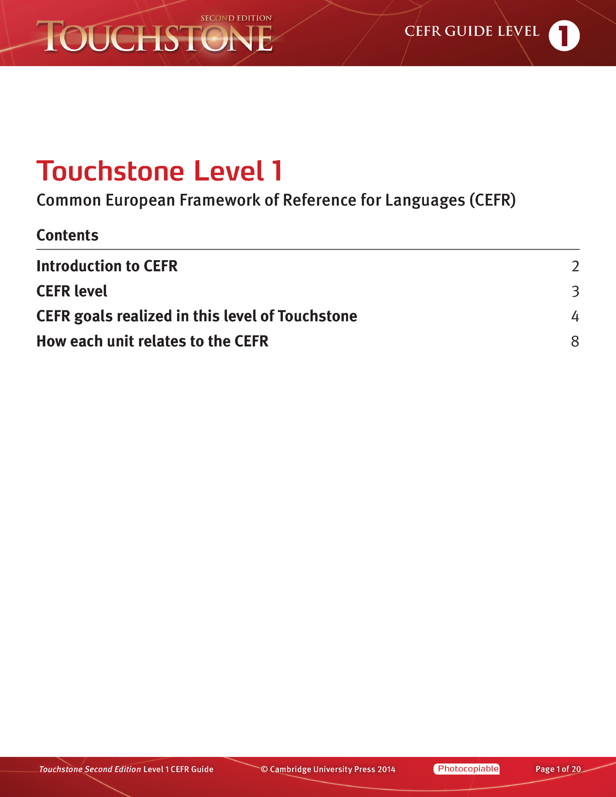 touchstone presentation plus level 1