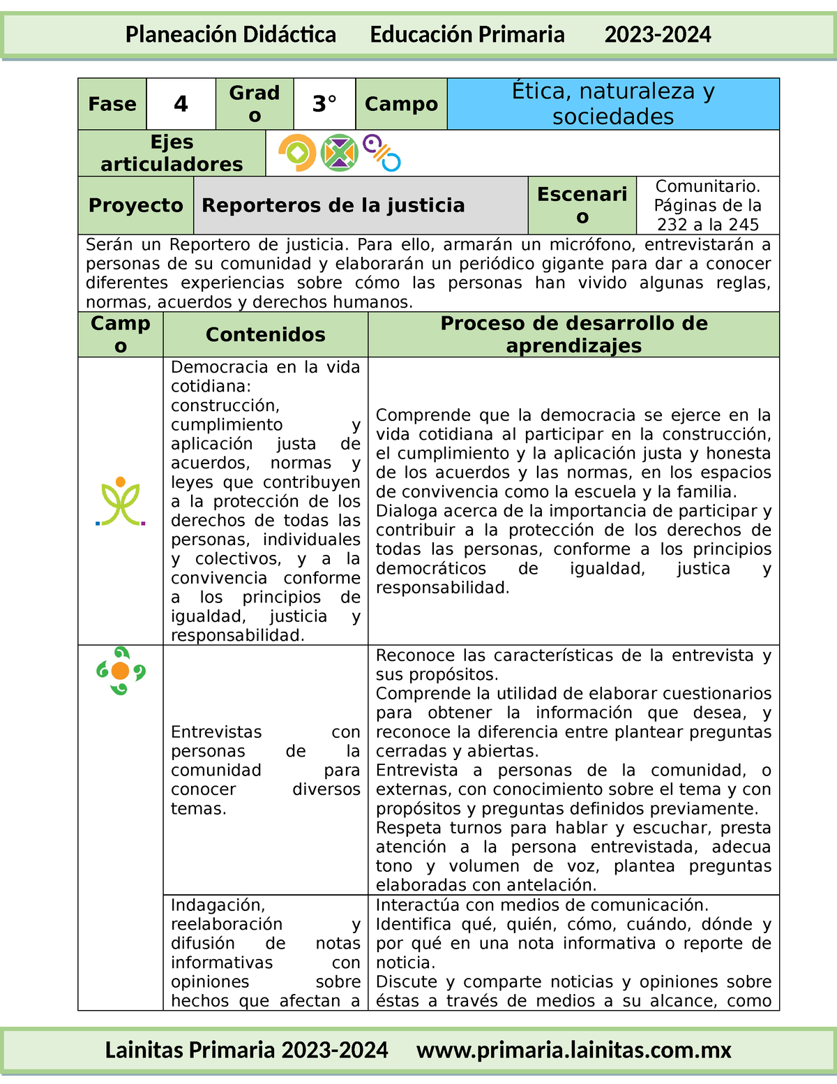 3°🦋♾️02 Reporteros de la justicia (2023-2024) - Fase 4 Grad o 3° Campo ...