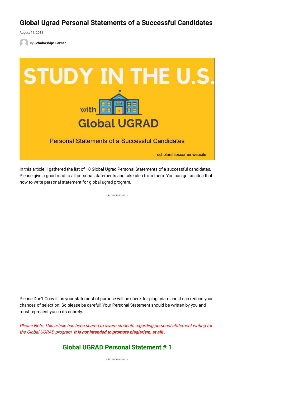 global ugrad essay examples