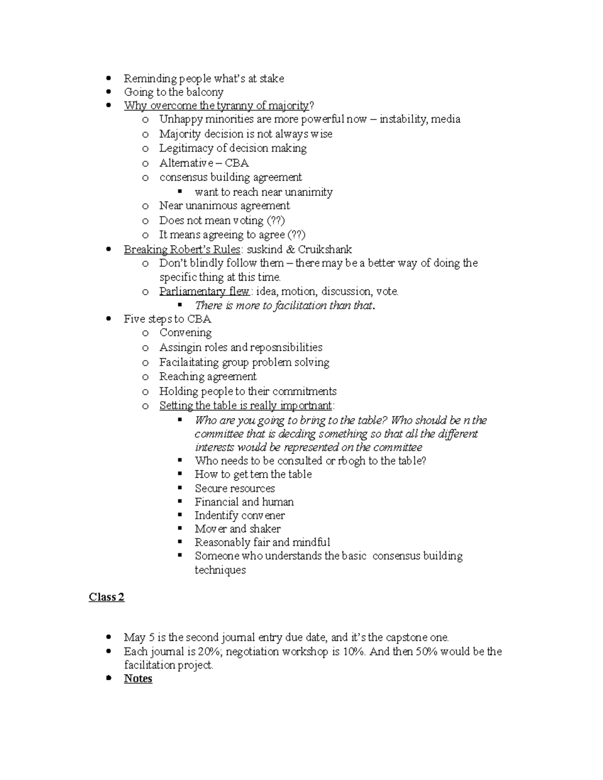 Facilitation notes - Reminding people what’s at stake Going to the ...