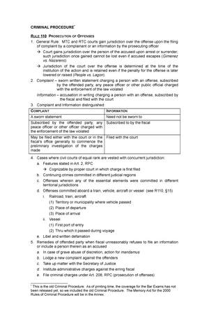 Special Proceedings reviewer - Special Proceedings SETTLEMENT OF ESTATE ...