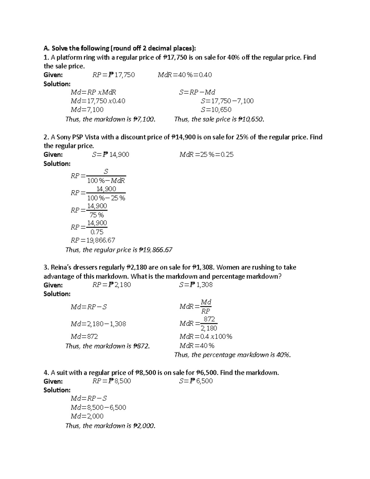 Study Material 4 Business Math Grade 11 - Masters in Business ...