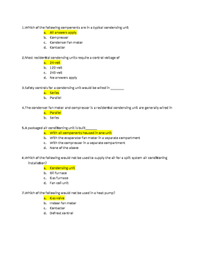 HVAC Intermediate Controls Chapter 13 Quiz - 1 Of The Following Is The ...