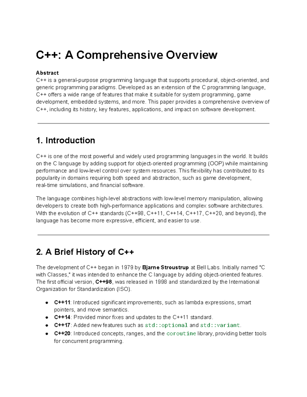 C++ A Comprehensive Overview Ideo - C++: A Comprehensive Overview ...