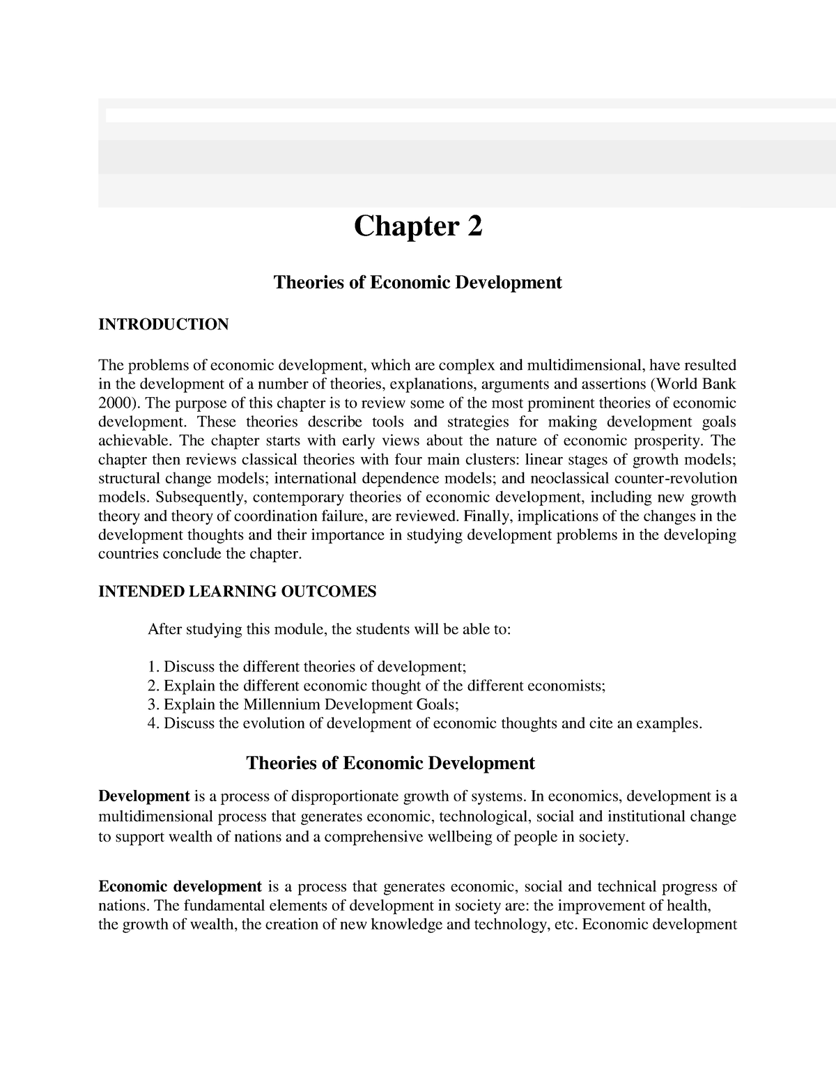 Econdev-CHAP2 - This Is A Lecture Note About The Chapter 2 Of Economic ...