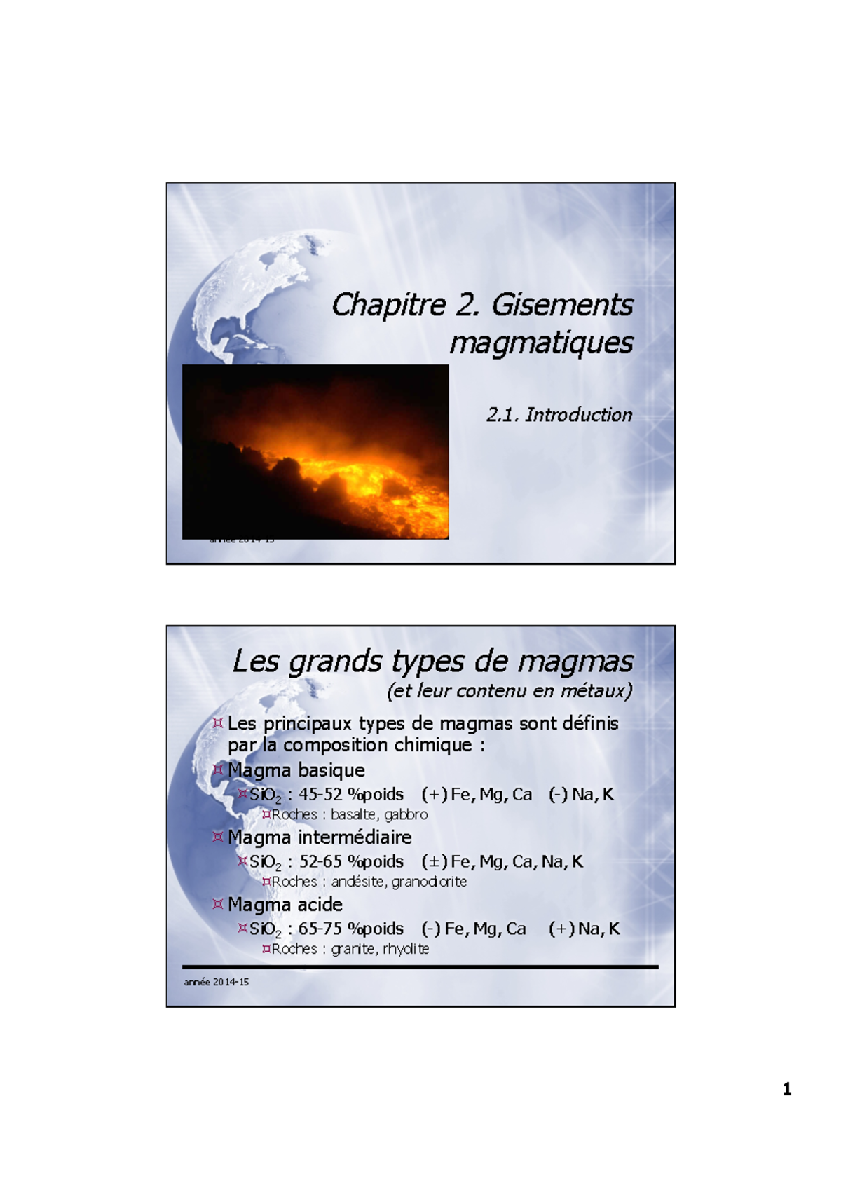 956274 - géophysique - Chapitre 2. Gisements magmatiques Introduction ...