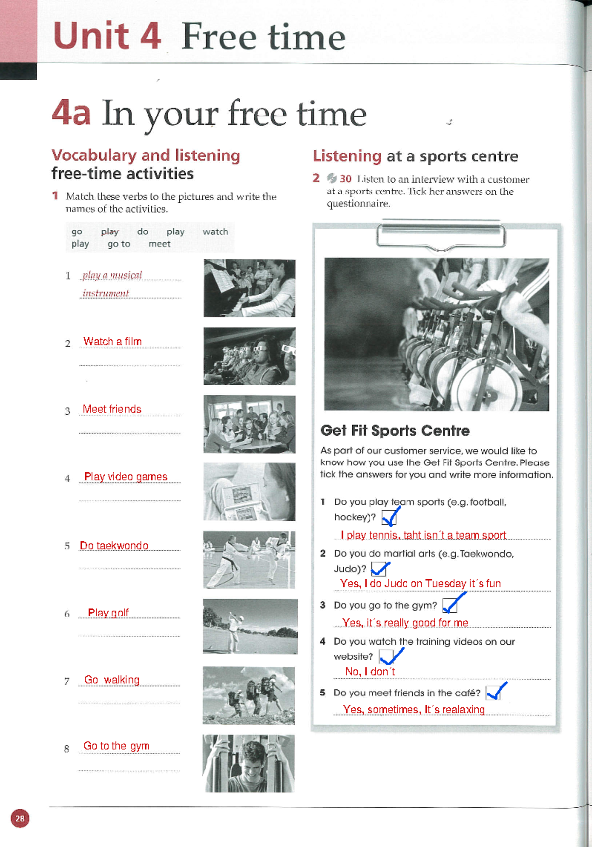 Workbook UNIT 2 ELEMENTARY - ingles - UVEG - Studocu