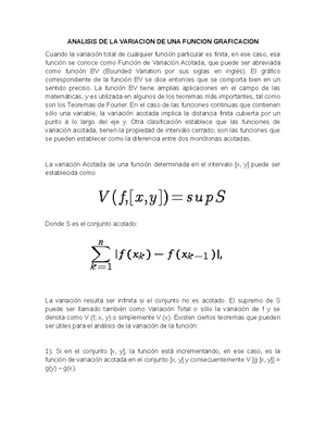 Analisis DE LA Variacion DE UNA Funcion Graficacion - 5 ANALISIS DE LA ...