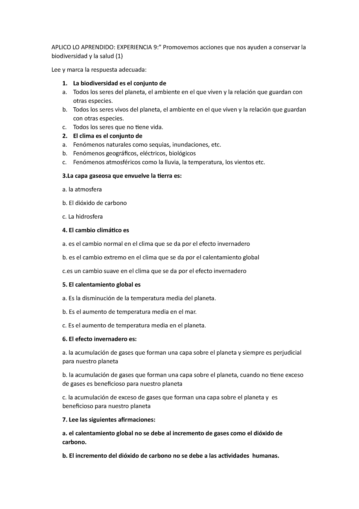 Aplico LO Aprendido 27 DE Febrero - APLICO LO APRENDIDO: EXPERIENCIA 9 ...