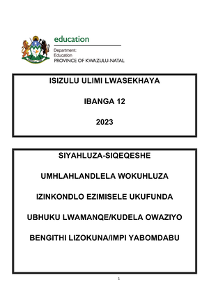 how to write prepared speech in zulu