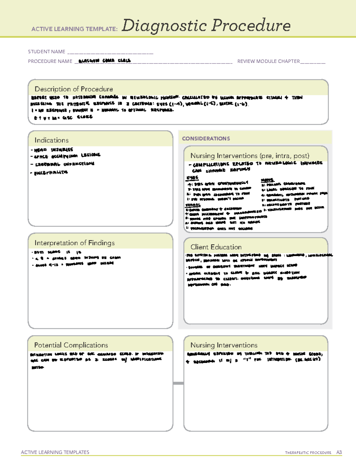 GCS template - ACTIVE LEARNING TEMPLATES THERAPEUTIC PROCEDURE A ...