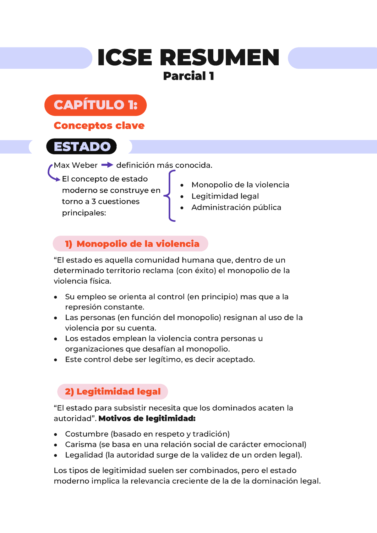 1. Resumen Parcial I - Introducción A La Sociedad Y Estado - 1