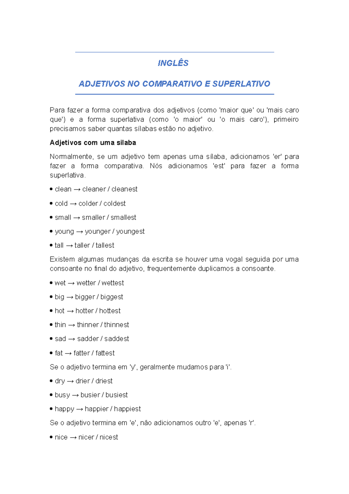 Open English - Esses são alguns dos casos de Comparativos e Superlativos  𝗶𝗿𝗿𝗲𝗴𝘂𝗹𝗮𝗿𝗲𝘀 do inglês, em que as palavras mudam completamente e  sem regra fixa! 🤯 Mas calma: 𝒊𝒕'𝒔 𝒍𝒆𝒔𝒔 𝒄𝒐𝒎𝒑𝒍𝒊𝒄𝒂𝒕𝒆𝒅  𝒕𝒉𝒂𝒏