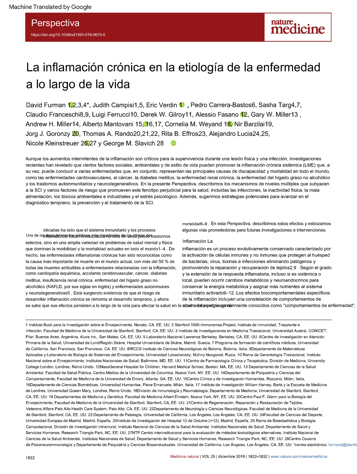 TRADUCIDA S02 - Chronic Inflammation IN THE Etiology OF Disease Across ...