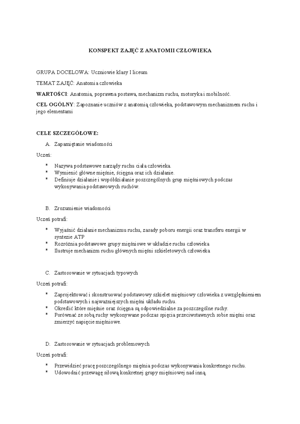 Konspekt Z Lekcji Na Kotrjbył Sprawdzian www.studocu.com