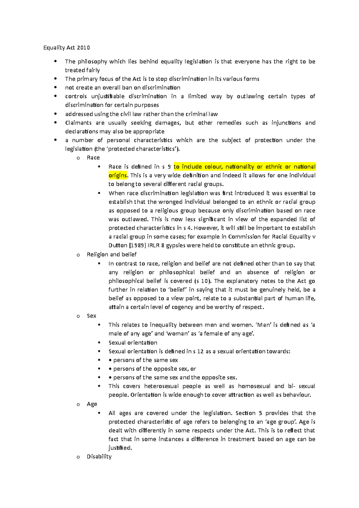Legal Services Equality Act 2010 Equality Act 2010 The philosophy
