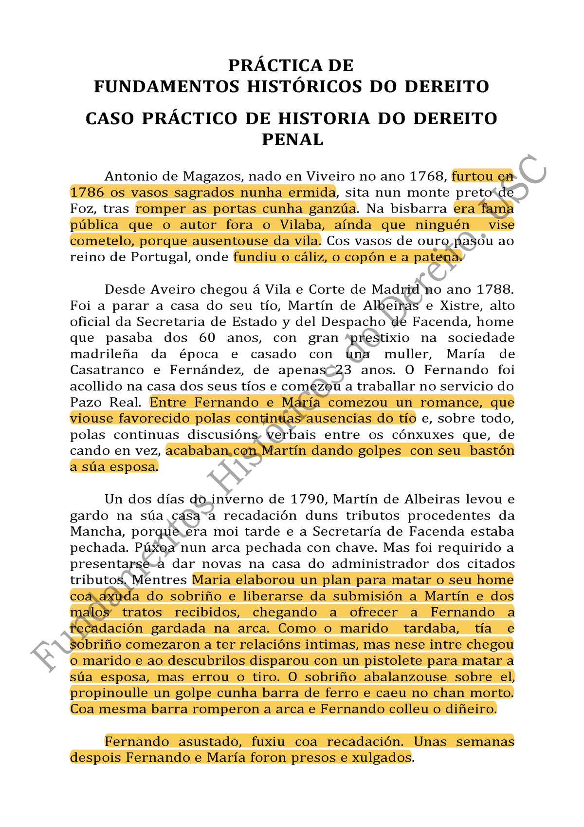 Grupo B - Pr Ã¡ctica De Historia Do Dereito Penal - PRÁCTICA DE ...