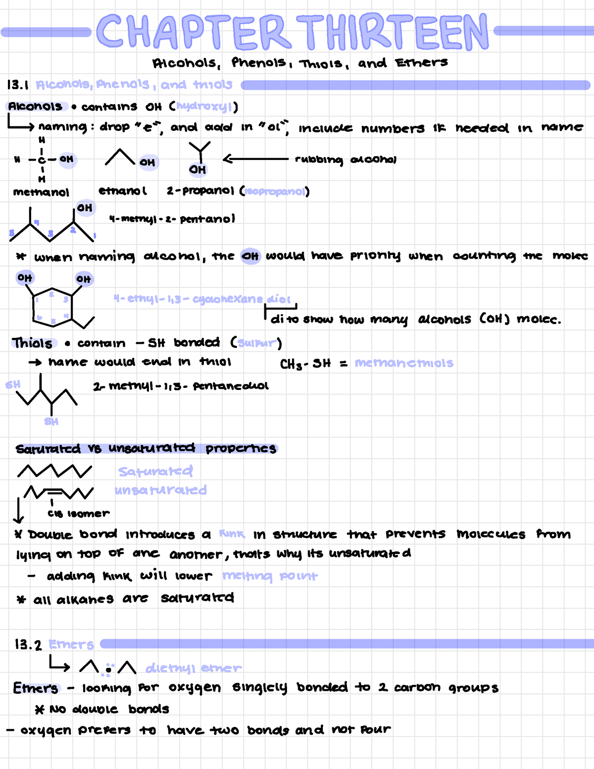 Chapter 13 - Alcohol, Thiols, Phenol, And Ethers - 8EEE-AAA-A#DPTPE=EiE ...