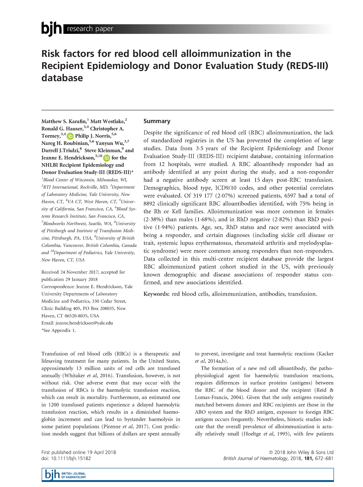 British Journal of Haematology