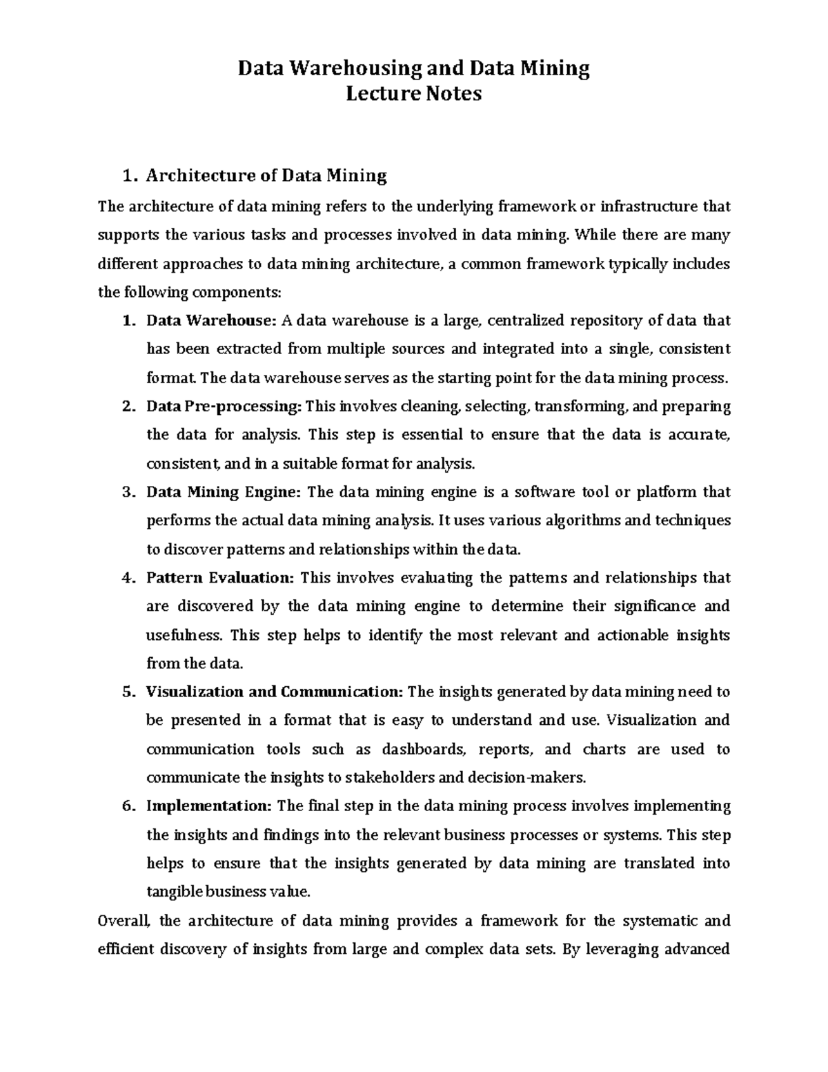 Data warehousing and data mining architecture of data mining data