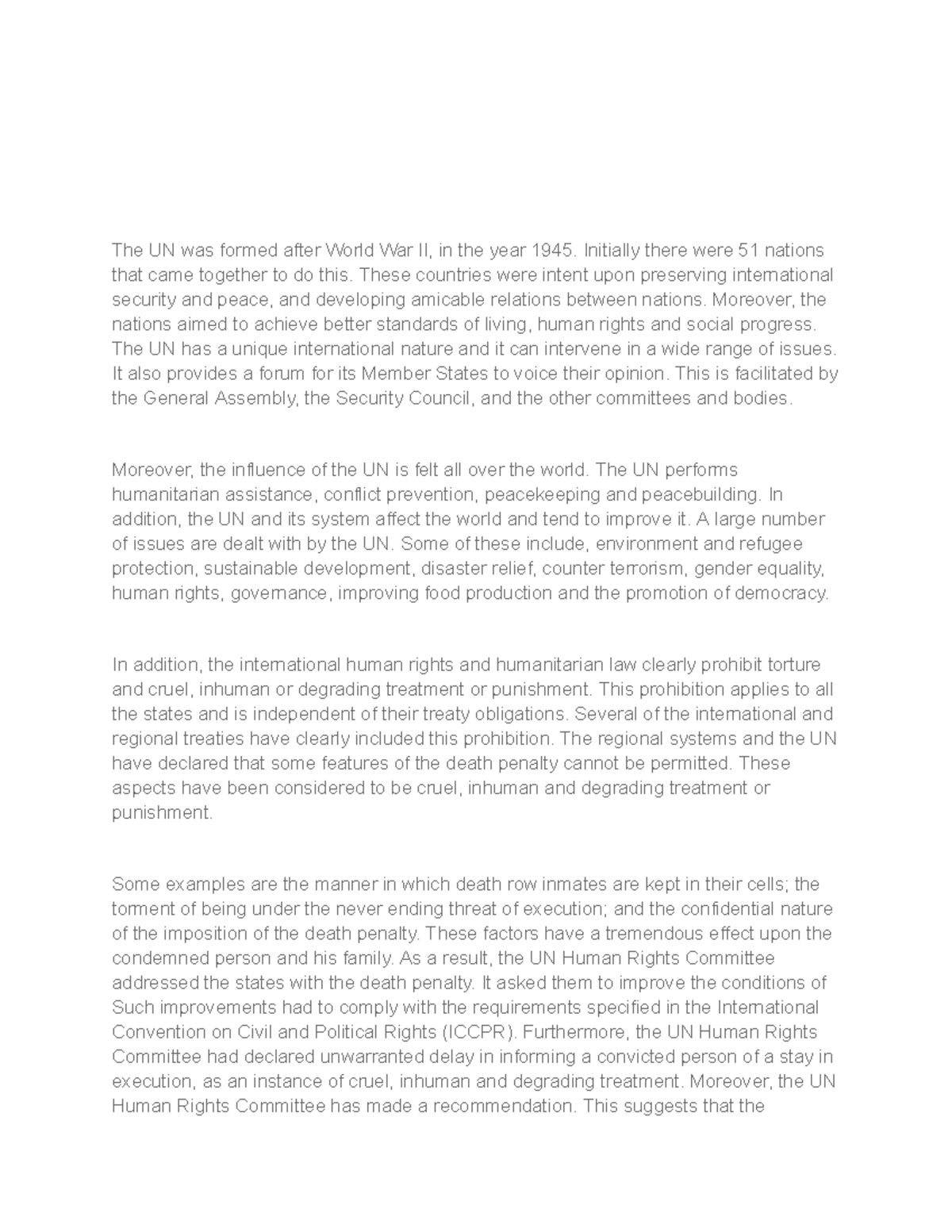 essay on protecting human rights