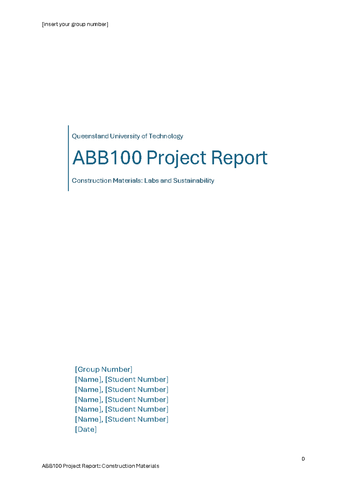 ABB100 S224 Project Report - 0 Queensland University of Technology ...
