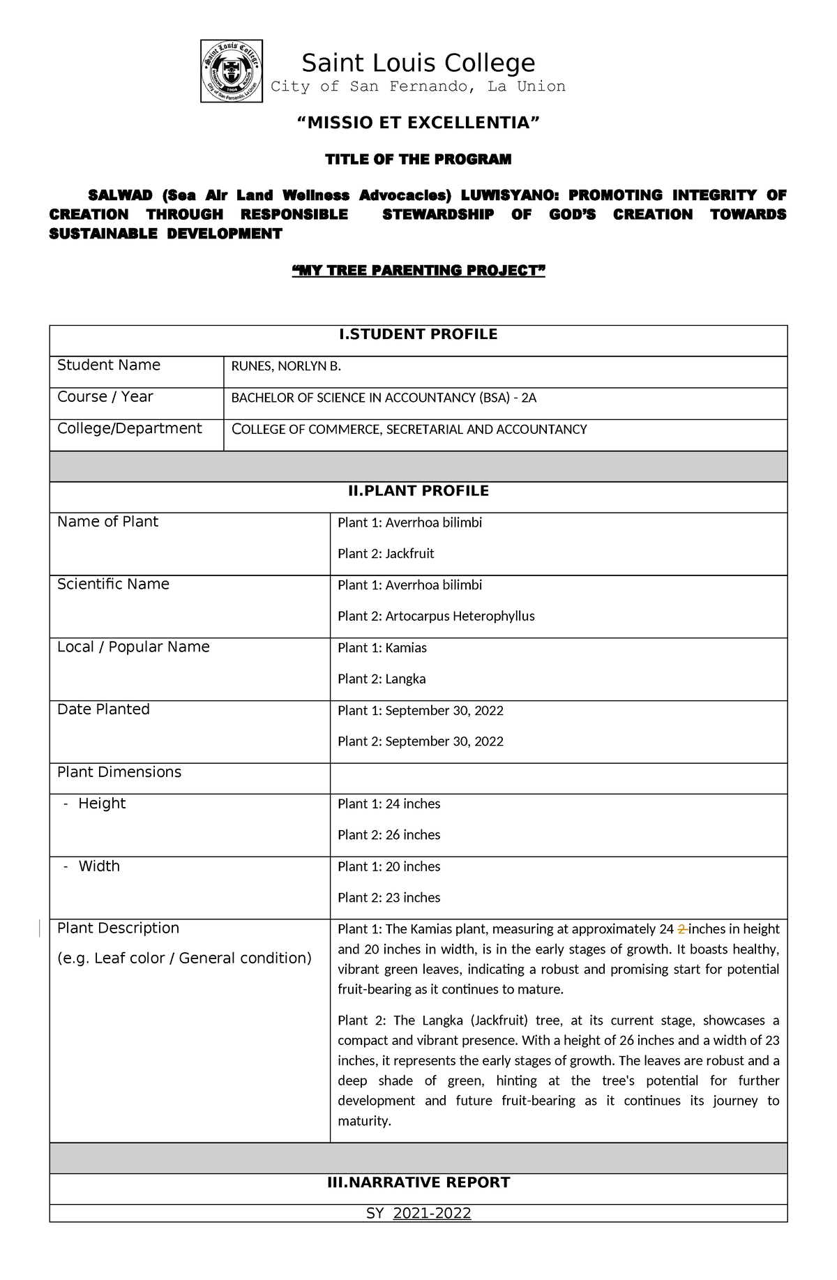 Documentation and Reflection Paper Format of TREE Parenting Project OLD ...