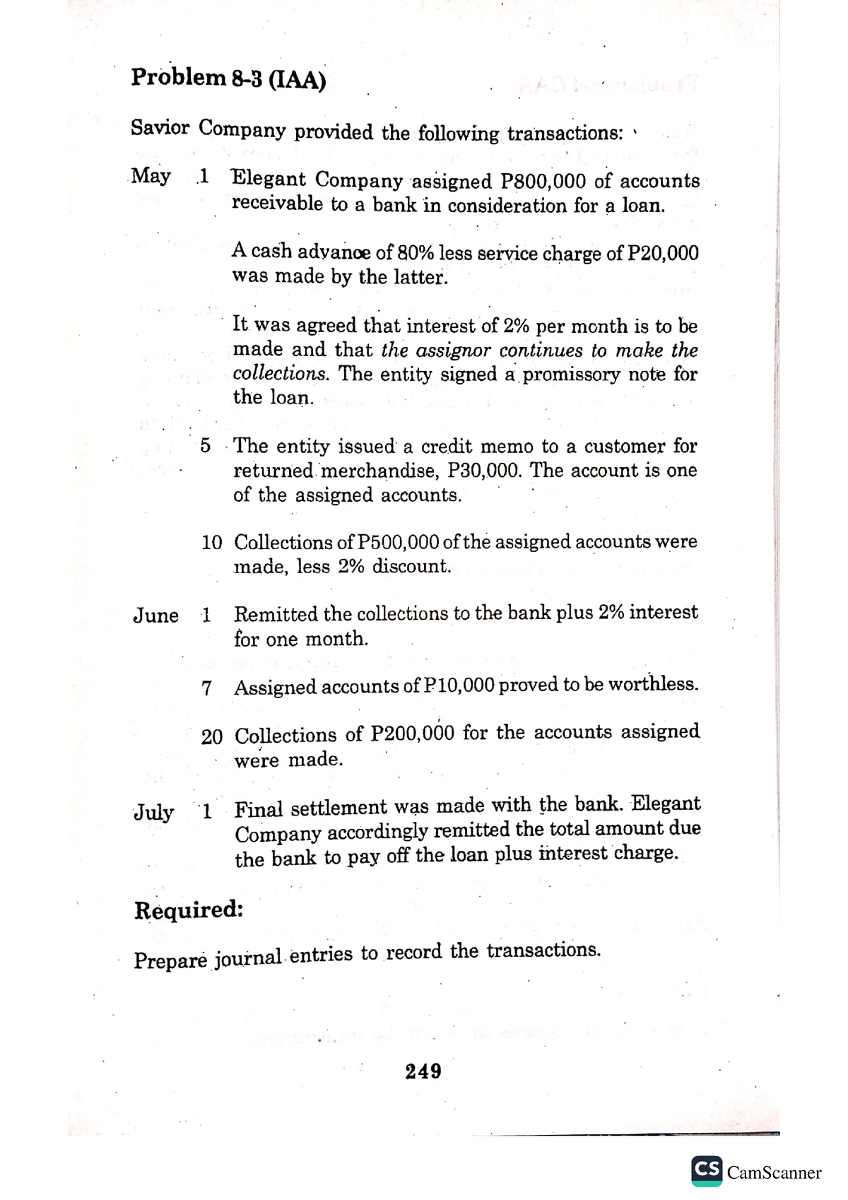 Problem 8 - Intermediate Accounting (Volume One) 2021 Edition By: Valix ...