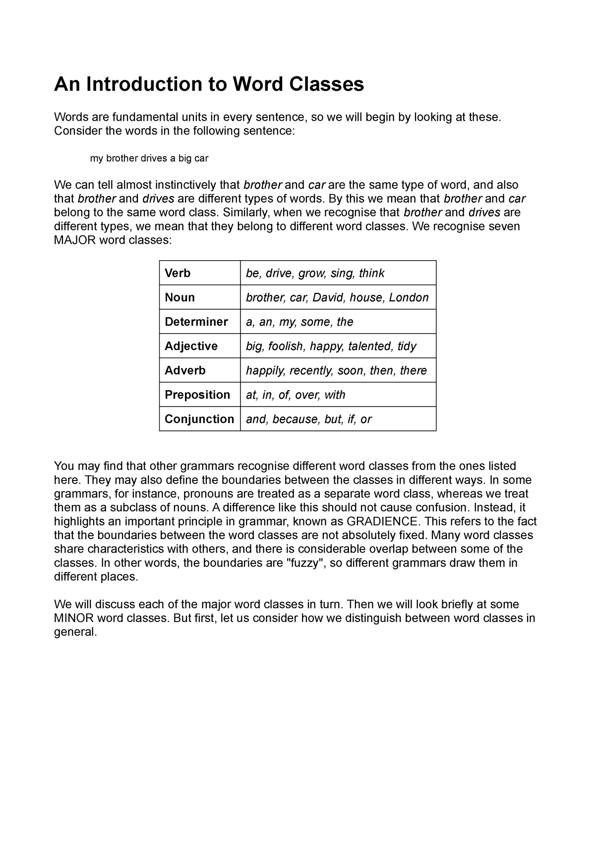 an-introduction-to-word-classes-consider-the-words-in-the-following