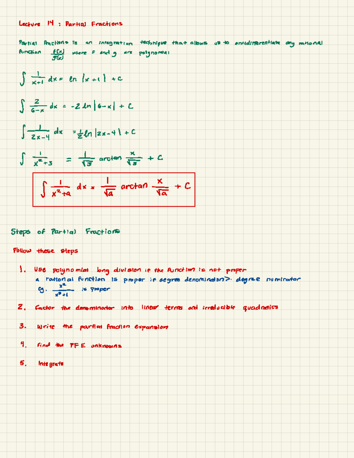 Partial fractions - Lecture 14 : Partial Fractions Partial fractions is ...