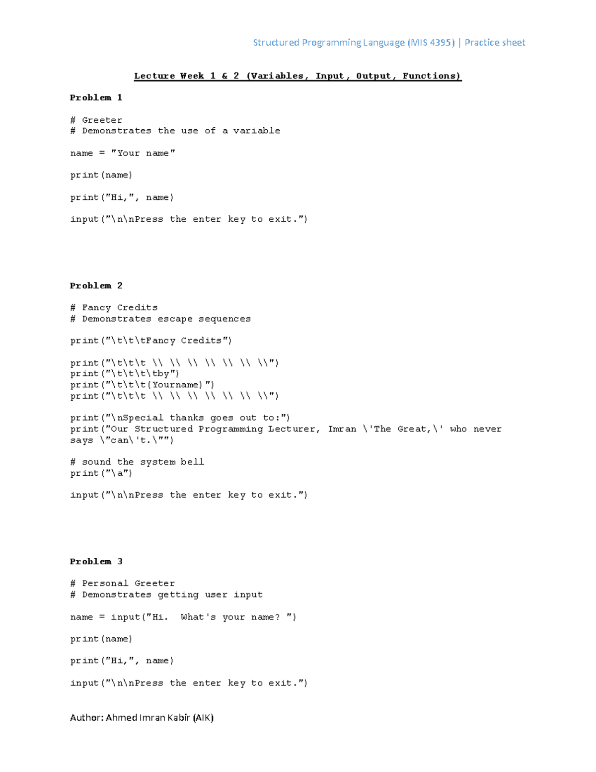 Practice Sheet 1-converted - Warning: TT: Undefined Function: 32 ...