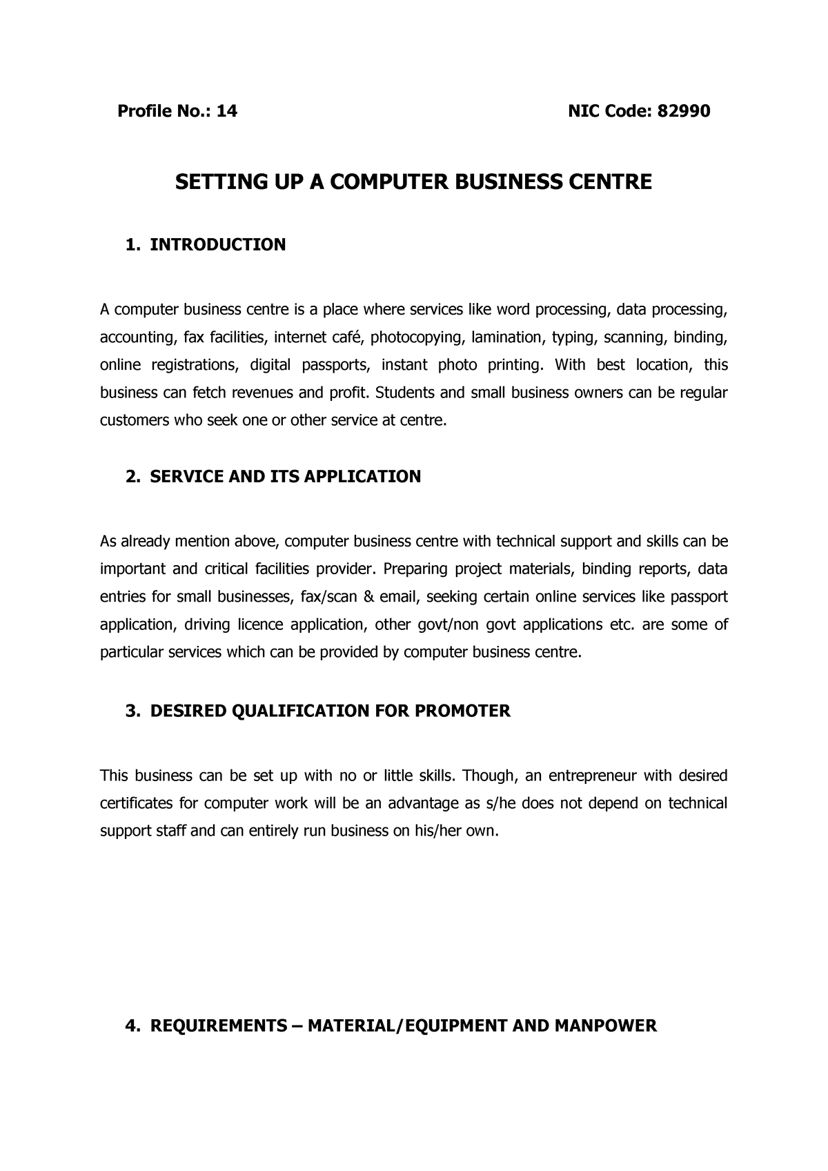 computer center business plan doc