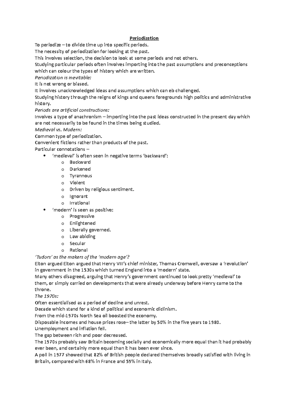 Periodization - Periodization To periodize – to divide time up into ...
