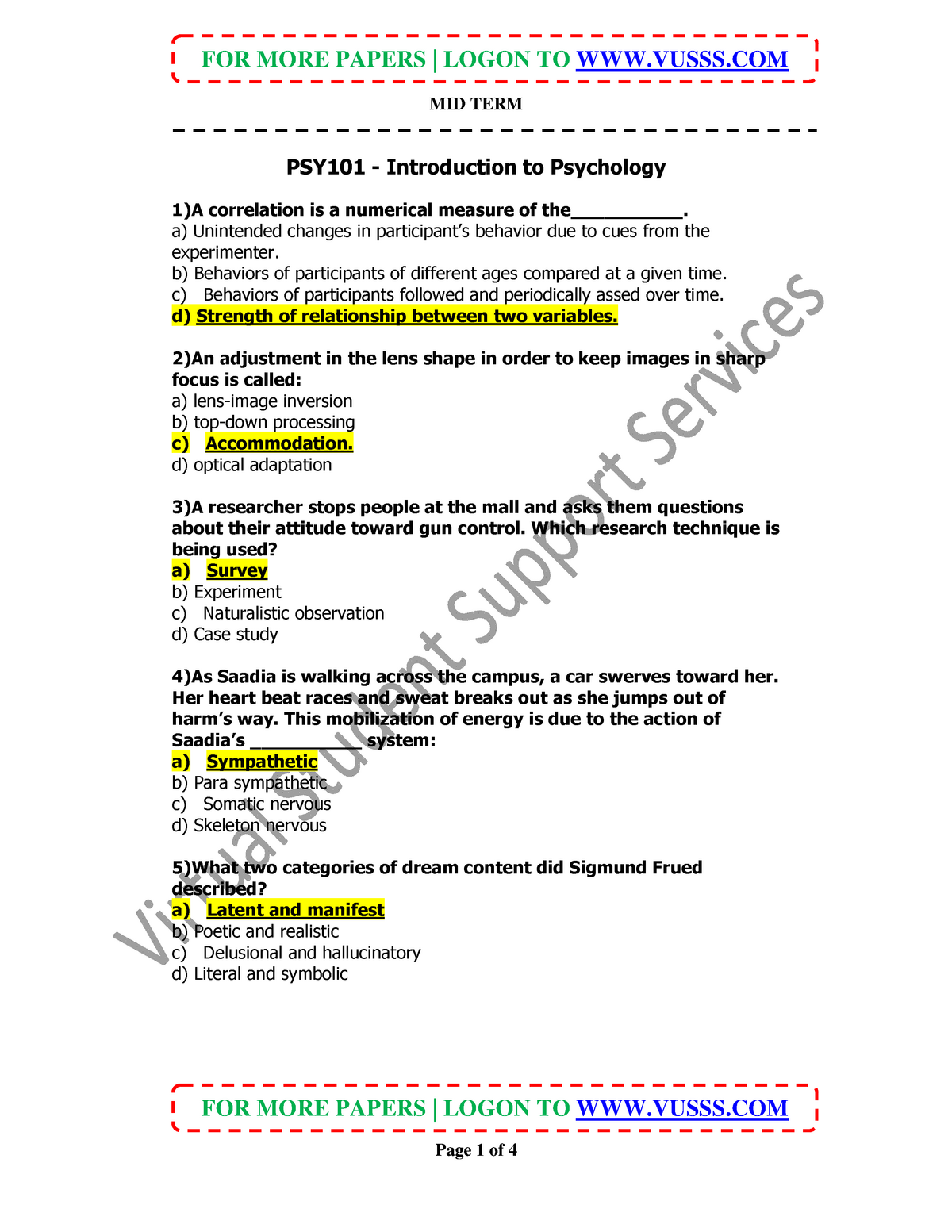 psychology term paper