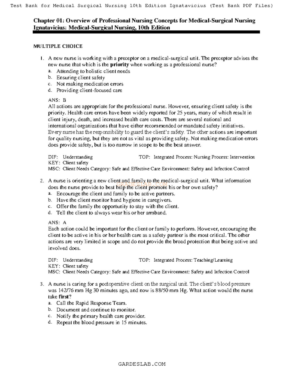 01 - N/a These Are For Nursing, And Student Test Banks. - G R A D E S L ...