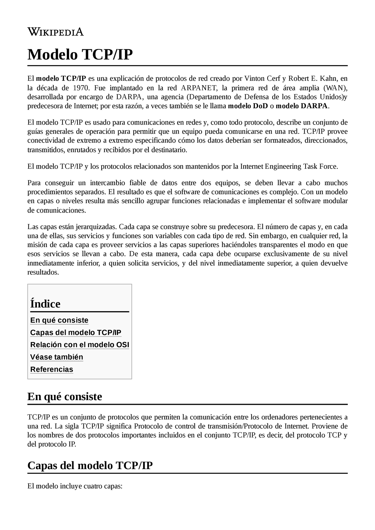 Modelo TCP IP - Modelo TCP/IP El modelo TCP/IP es una explicación de  protocolos de red creado por - Studocu