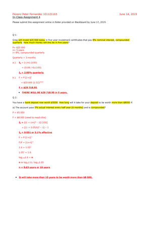 Assignment 2 Municipal Class Environmental Assessment or MCEA - FLORENZ ...