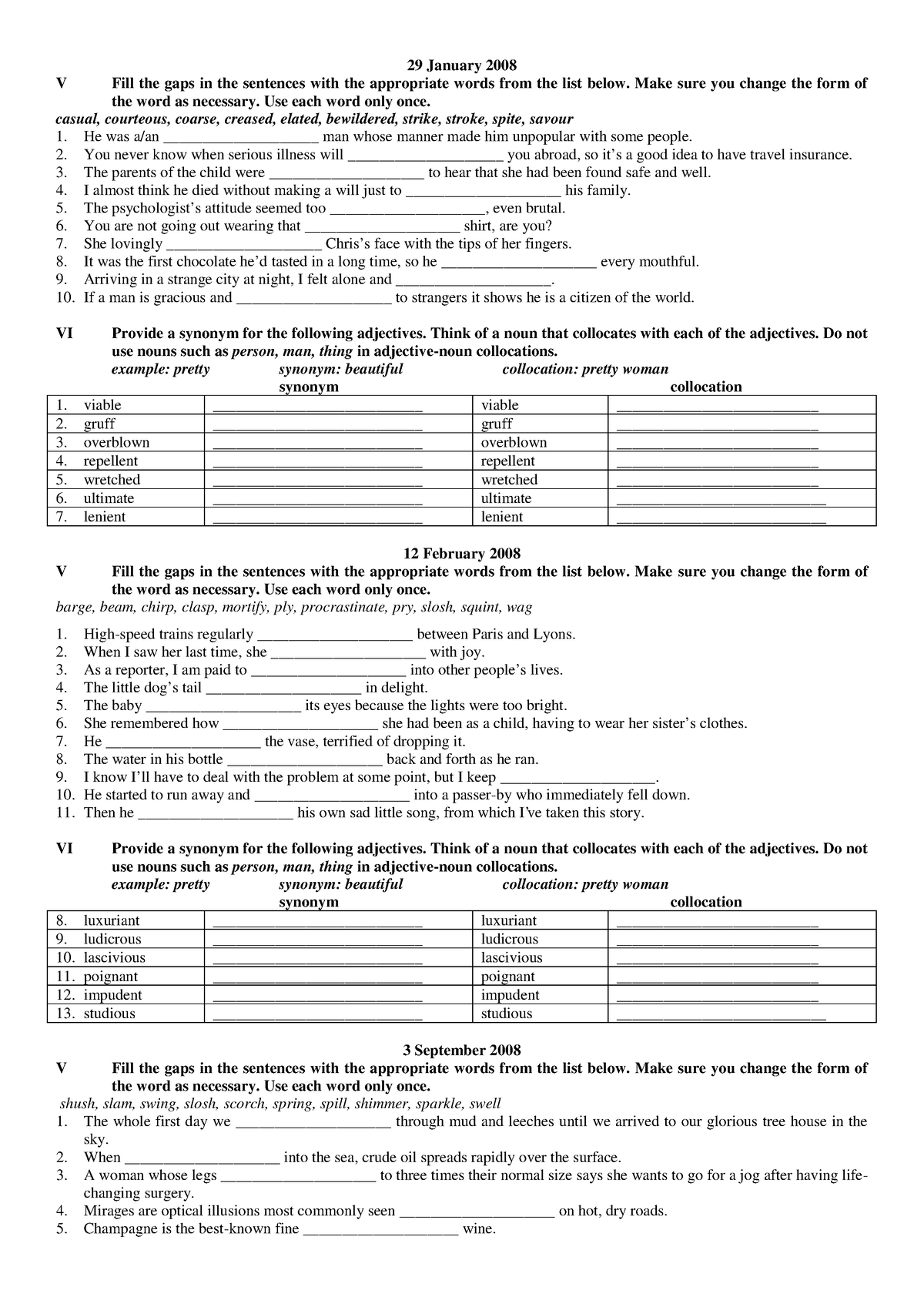 cel1-vocab-exams-2008-29-january-2008-v-fill-the-gaps-in-the