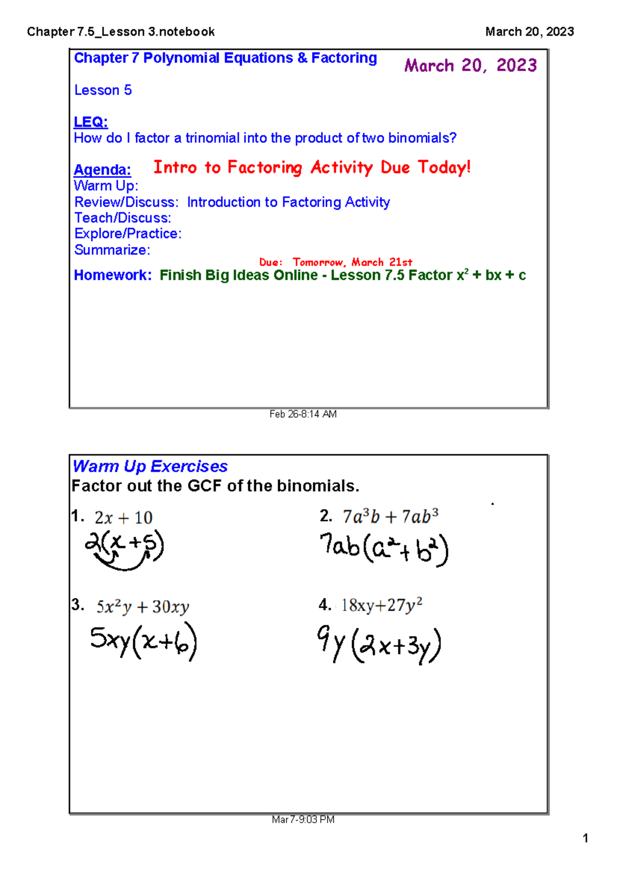 Chapter+7 - Chapter 7 - Feb 268:14 AM Chapter 7 Polynomial Equations ...