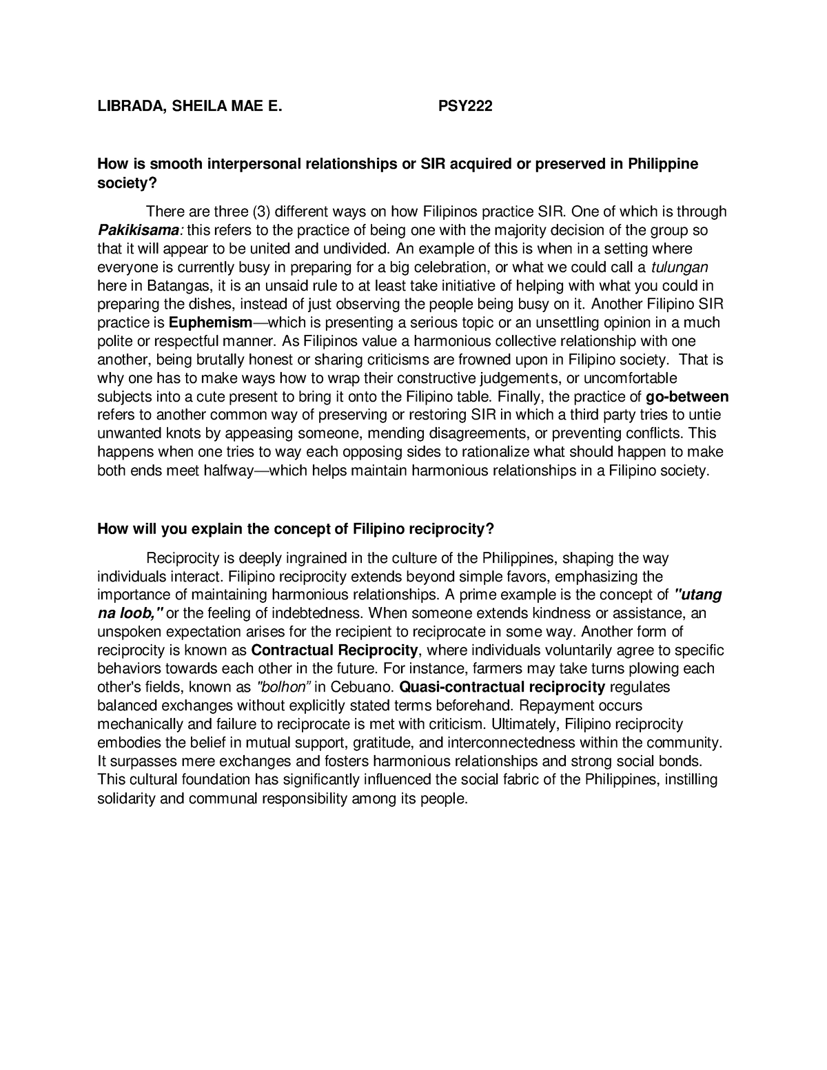 essay for filipino values