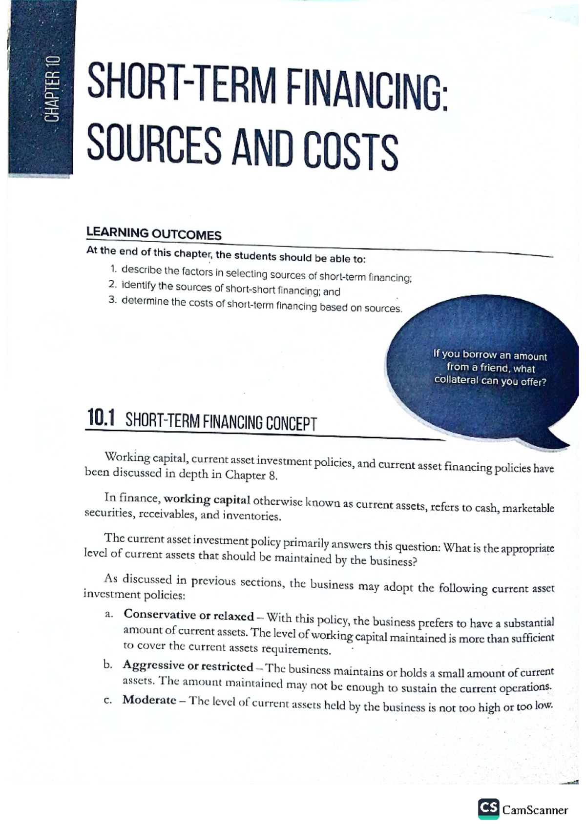 Bus.Fin. Ch10 - Business Finance Short-term financing: sources and cost ...