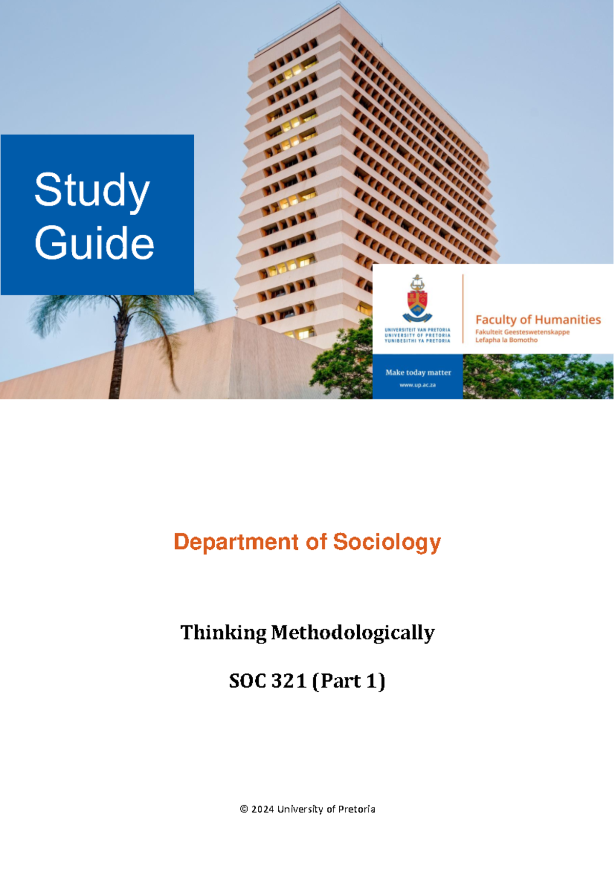 SOC 321 Study Guide - Department of Sociology Thinking Methodologically ...