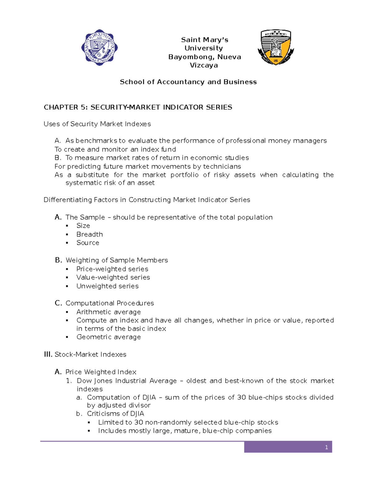 Ch Module Saint Mary’s University Bayombong, Nueva Vizcaya School