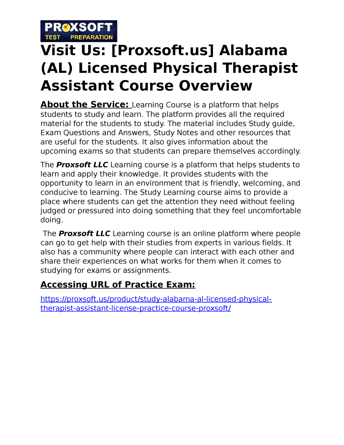 Alabama AL Licensed Physical Therapist Assistant Practice Course   Thumb 1200 1553 