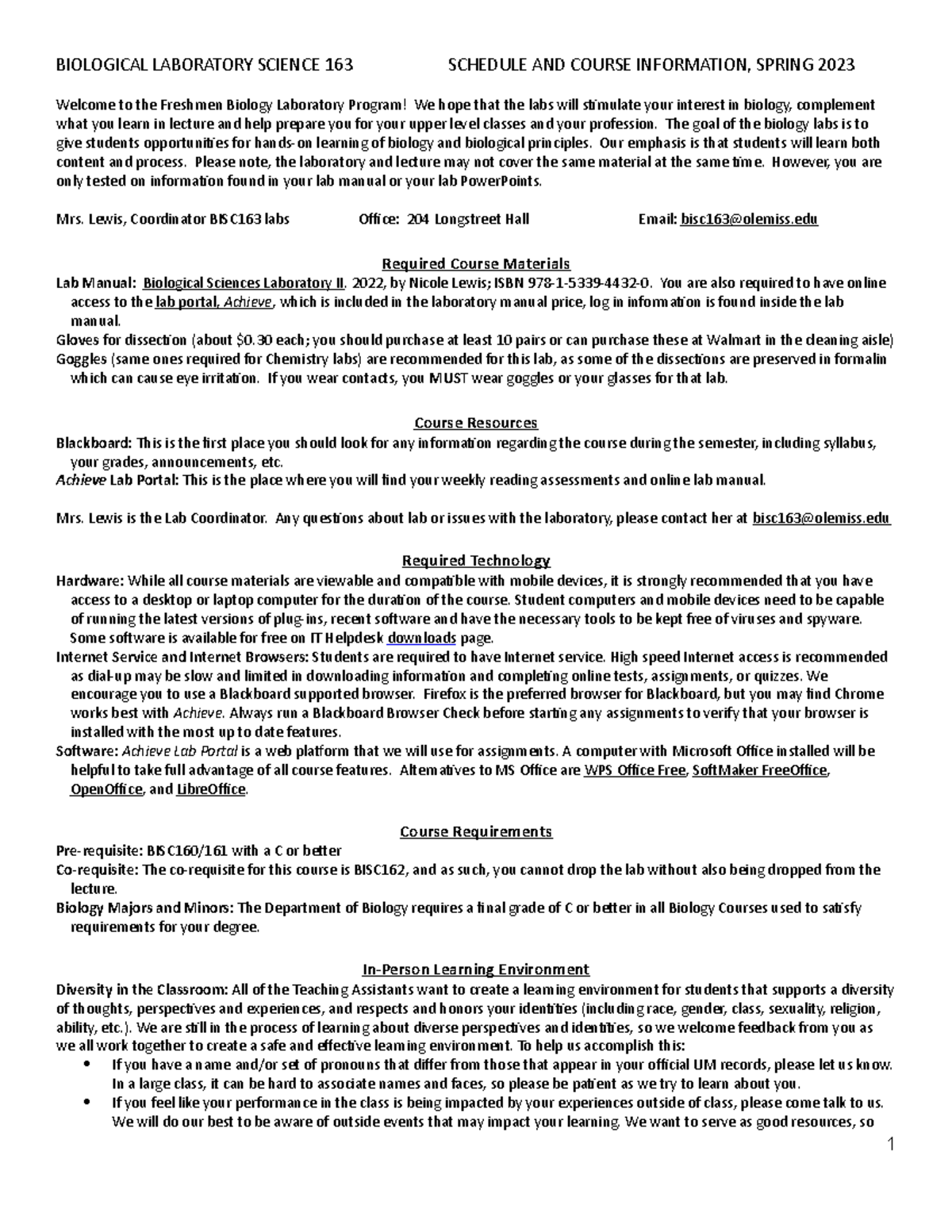 163 syllabus 2023 - Welcome to the Freshmen Biology Laboratory Program ...