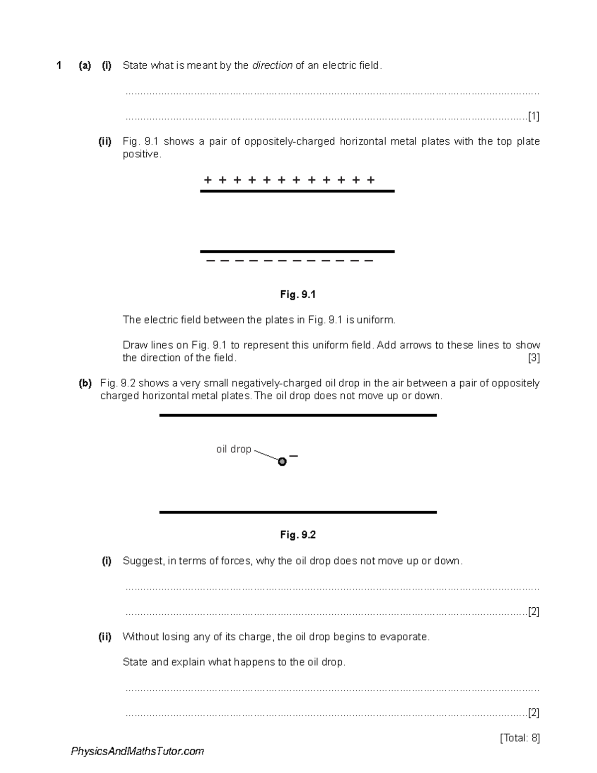 Electrical Quantities 1 QP 1 (a) (i) State what is meant by the