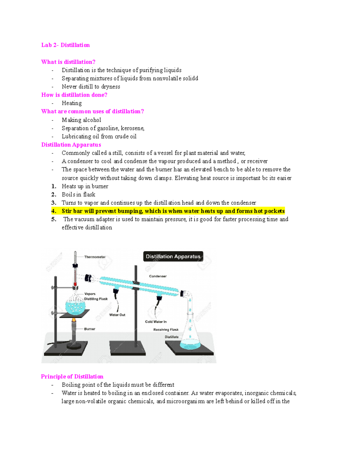 Lab Lecture 2 Distilliation - Lab 2- Distillation What is distillation ...