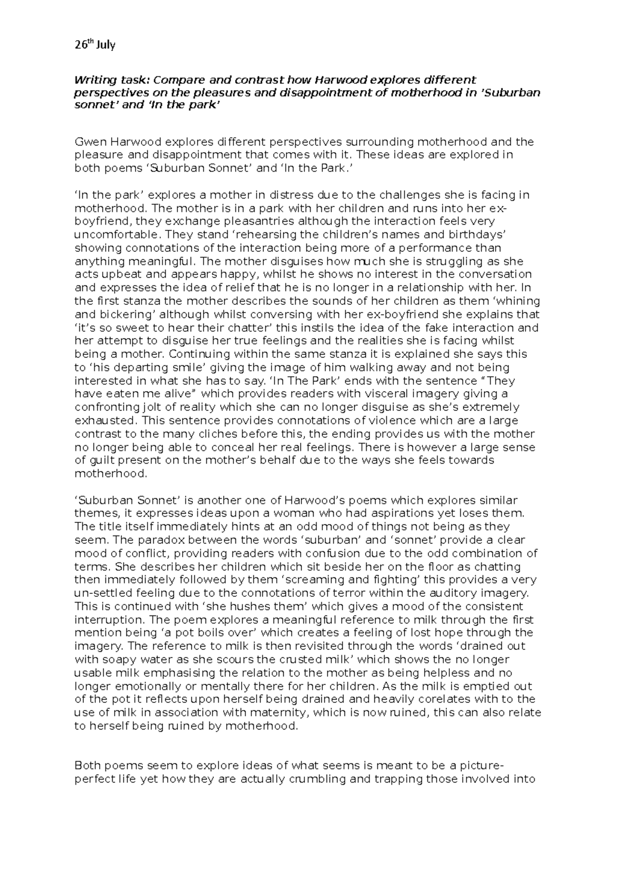 Gwen Harwood Essay Studocu Gwen Harwood Essay Studocu
