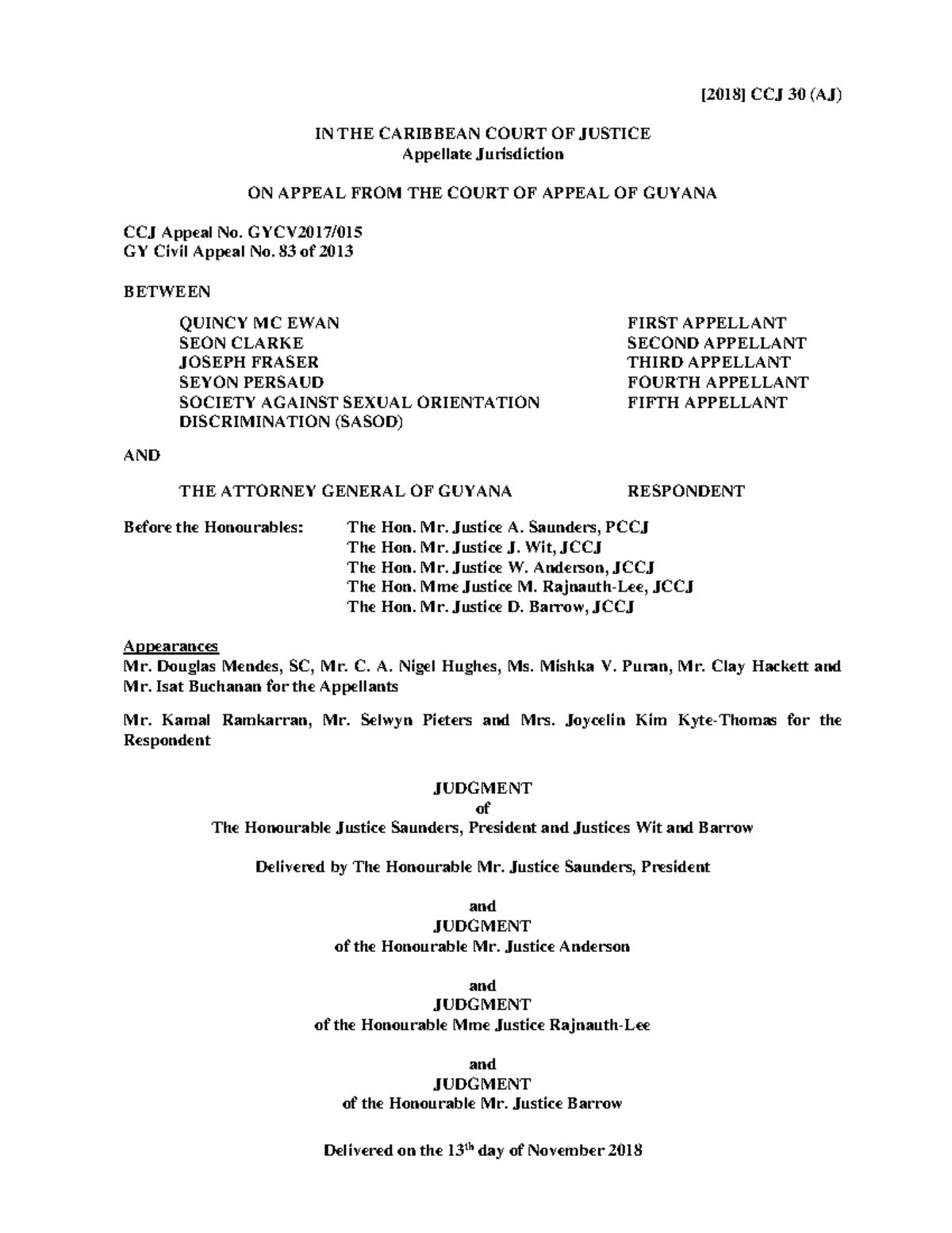 2018-CCJ-30-AJ2-mod Quincy - [2018] CCJ 30 (AJ) IN THE CARIBBEAN COURT ...